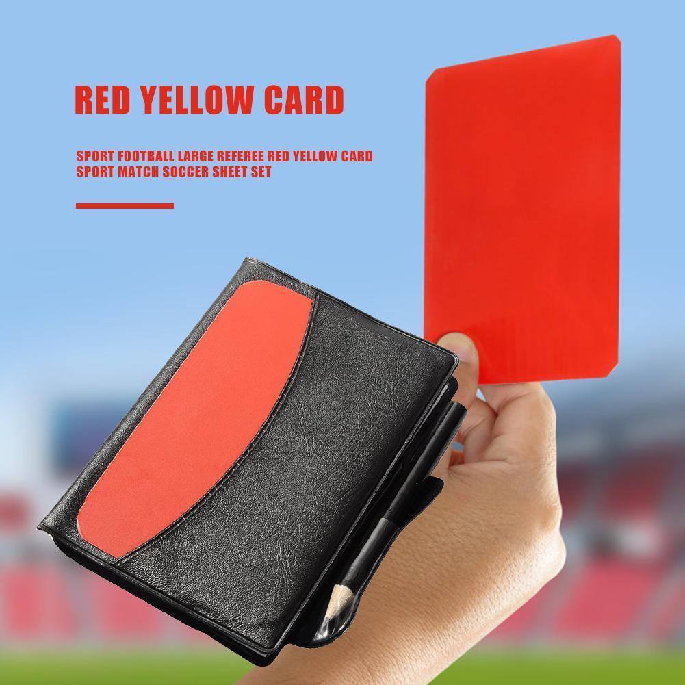 Sport Football Large Referee Red Yellow Card Sport Match Soccer Sheet Set
