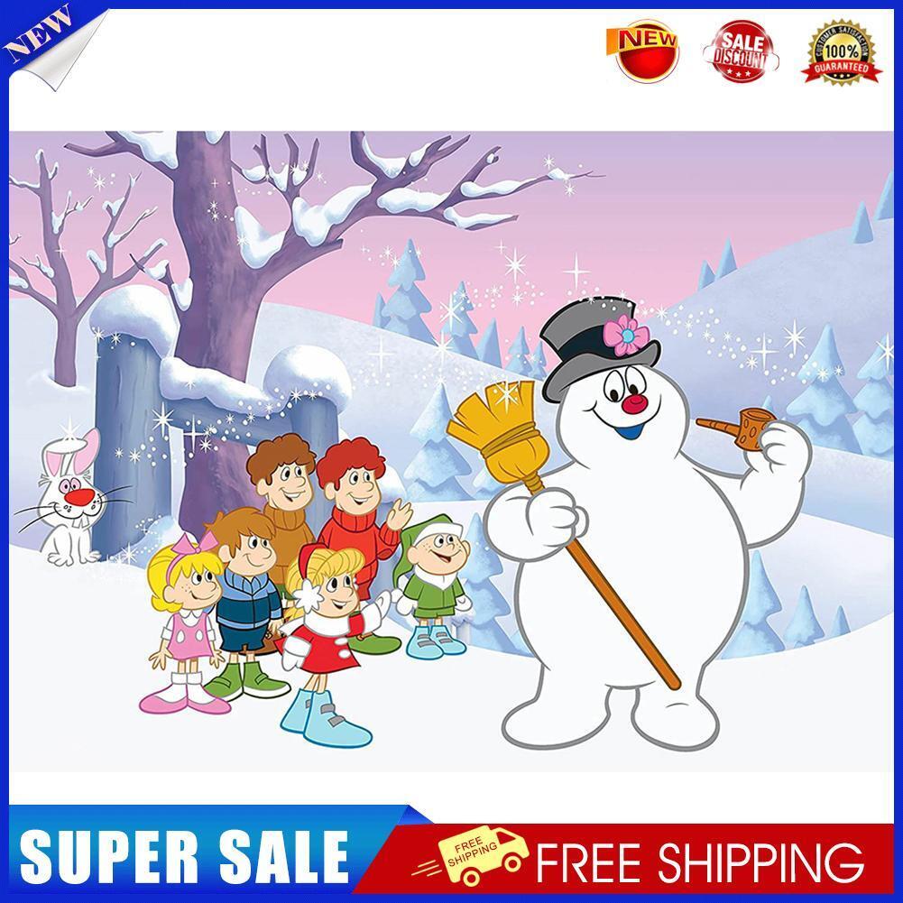 Full Diamond 5D Round Drill Picture Kit Painting Snowman and Friends DIY
