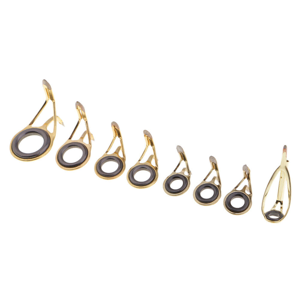 8pcs/set Fishing Rod Guide Tip  Ring Fishing  Ring Rod Repair Kit