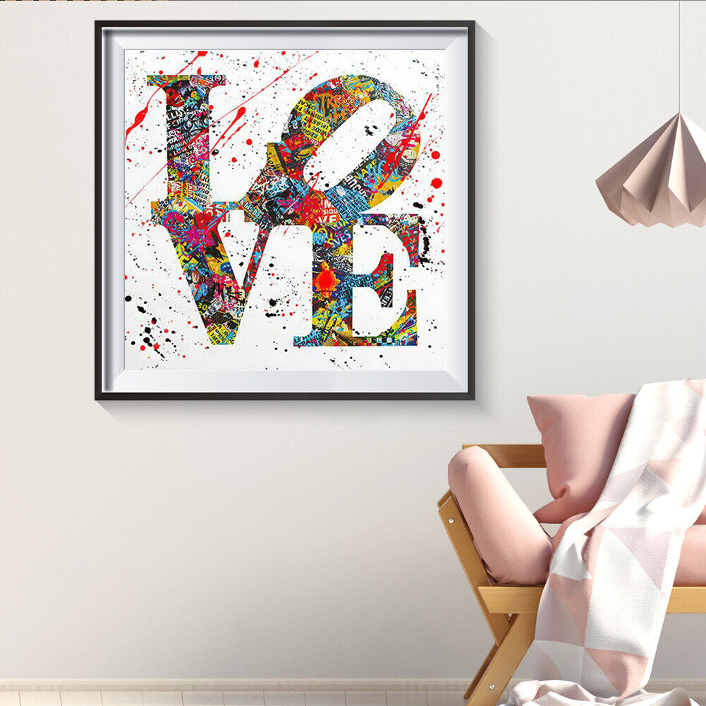 Full Square Drill Diamond Painting Letter Mosaic Rhinestone Drawing (FC334)