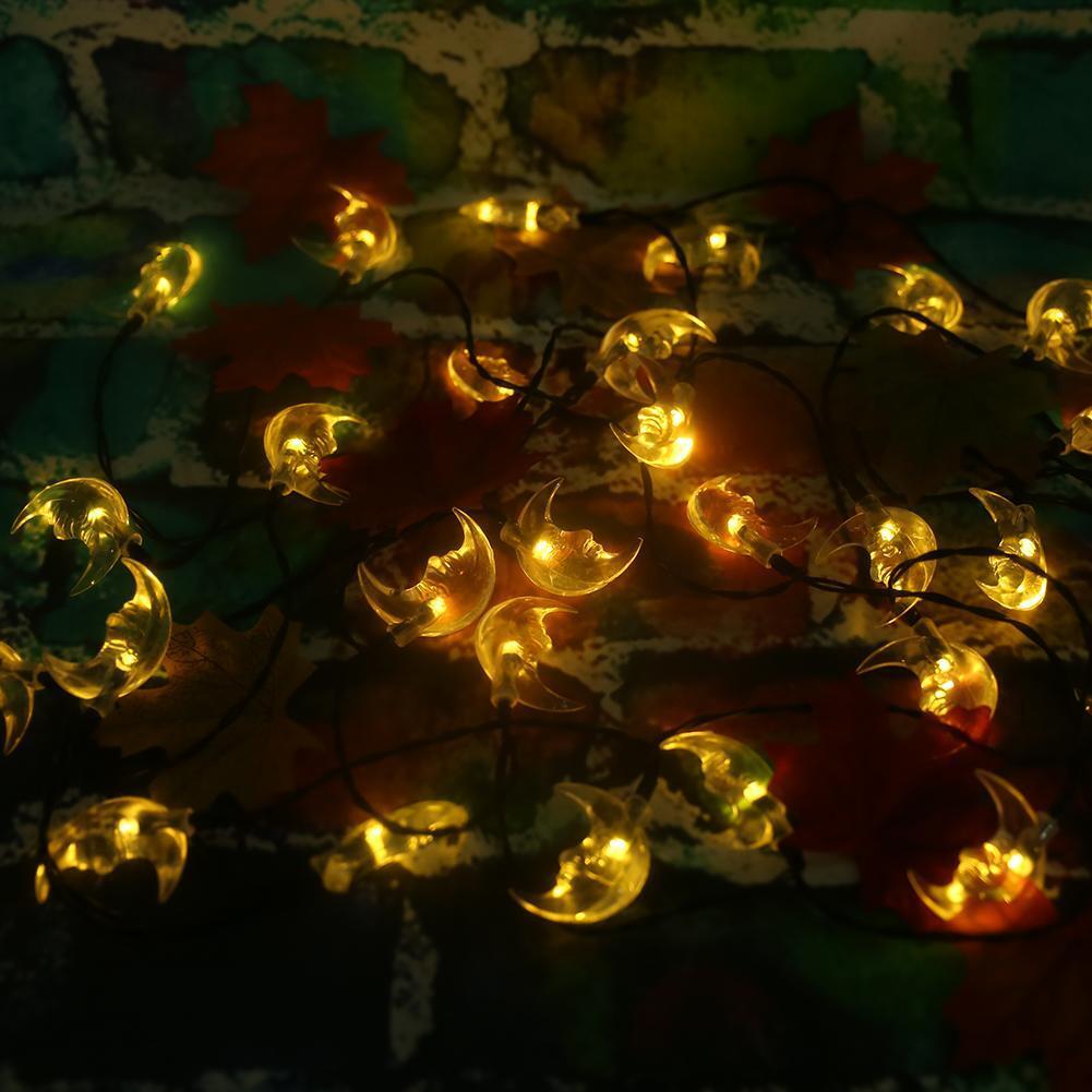 Solar light string 30led moon decoration outdoor Christmas tree courtyard l