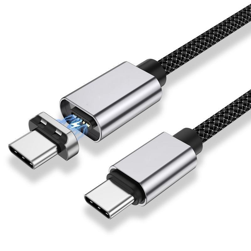 PD 100W USB C Magnetic Cable Fast Charging for Laptop Type C Data Charge Cable