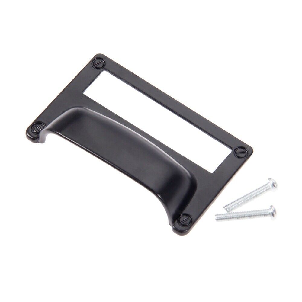 Black Zinc Alloy Drawer Cabinet Shell Label Card Holder Pull Handle Door Knob