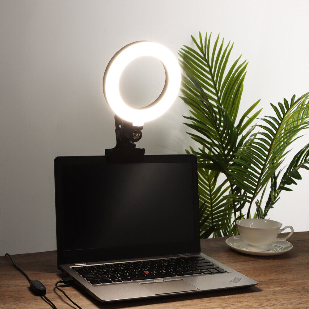 Selfie Ring Light Video Conference Lighting Kit Laptop Computer Monitor