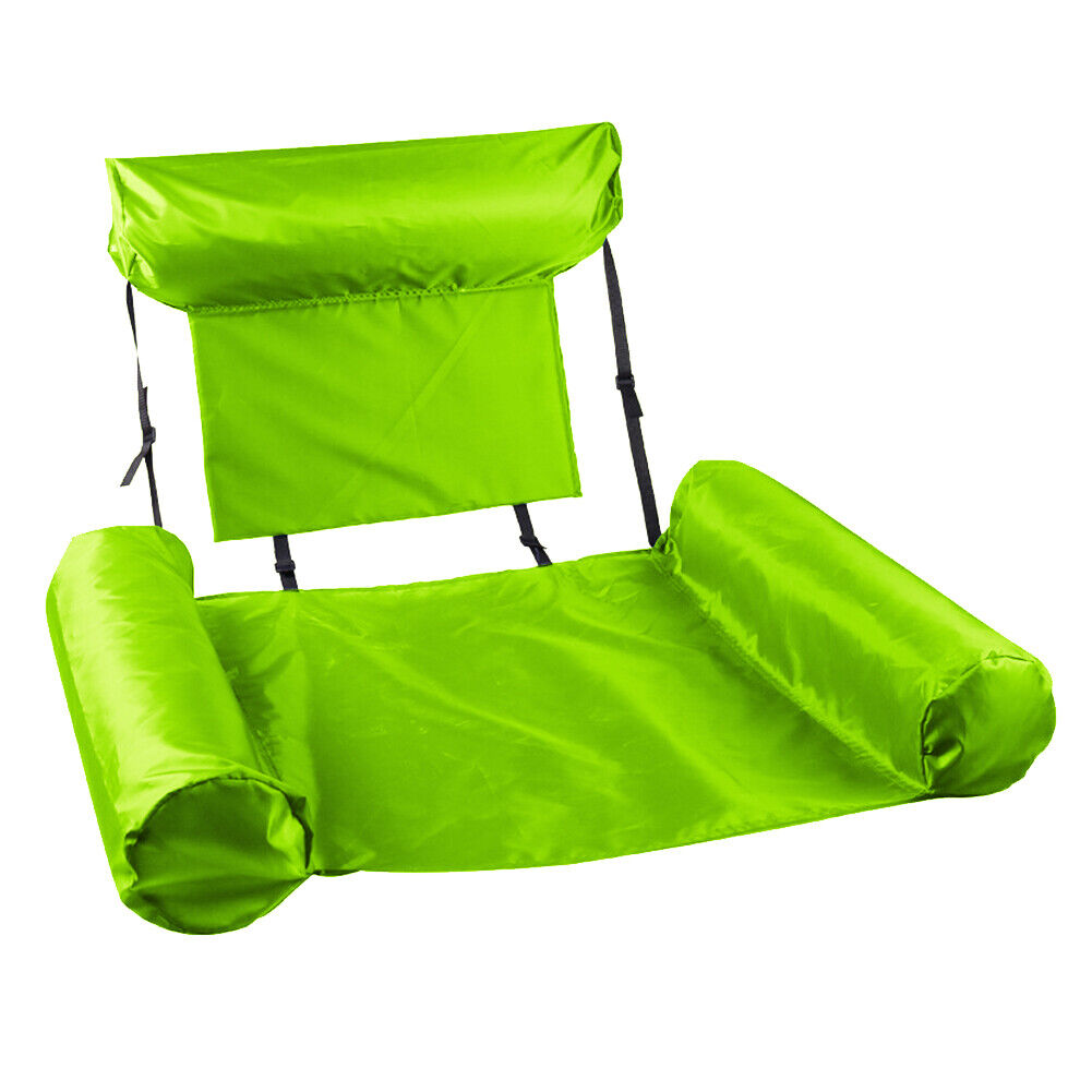 Floating Row Swimming Pool Inflatable Foldable Water Hammock Bed (Green)