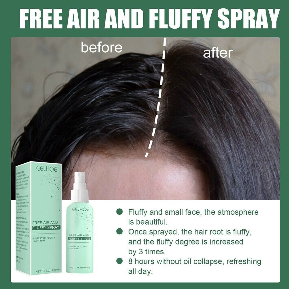 Non-Sticky No-Wash Volumizing Oil-Control Hair Spray Hair Thickener Fluffy