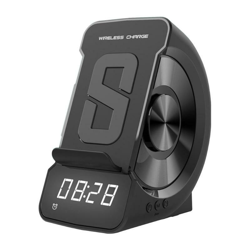 Wireless Alarm Clock Three-in-one Multifunctional Design Usb Charging for Phone