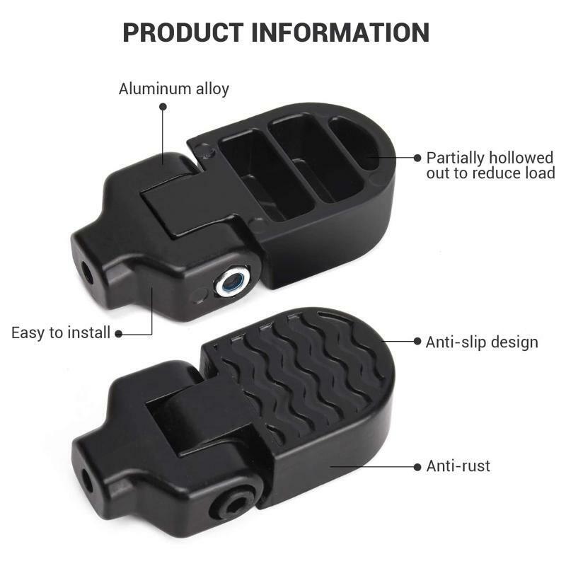 Non-slip Bicycle Rear Pedals Folding Rear Seat Pedals for MTB Electric Bike Foot