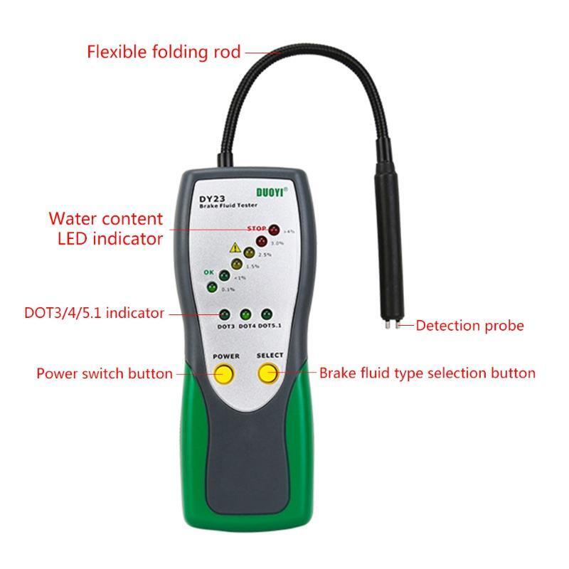 Automotive Brake Fluid Tester Oil Moisture Water Detection with High-Precision