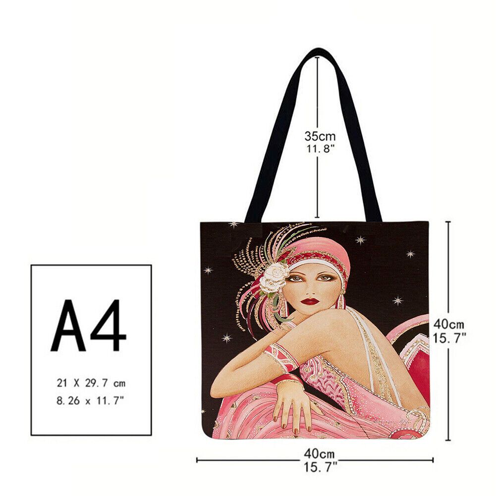 Beautiful girl Printed Shoulder Shopping Bag Casual Large Tote Handbag
