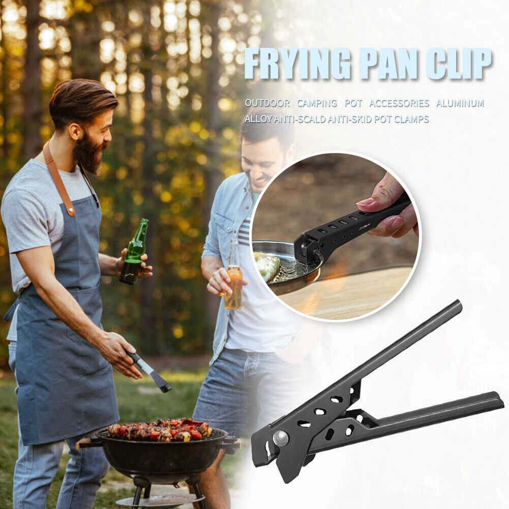 Camping Outdoor Pot Pan Gripper Bowl Cookware Anti-hot Hand Clip (Black)