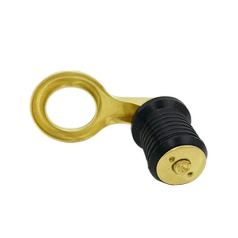 2 Pcs Brass Handle Rubber Plug Snap Handle Drain Plug Boat Bilge Drains Easy Use