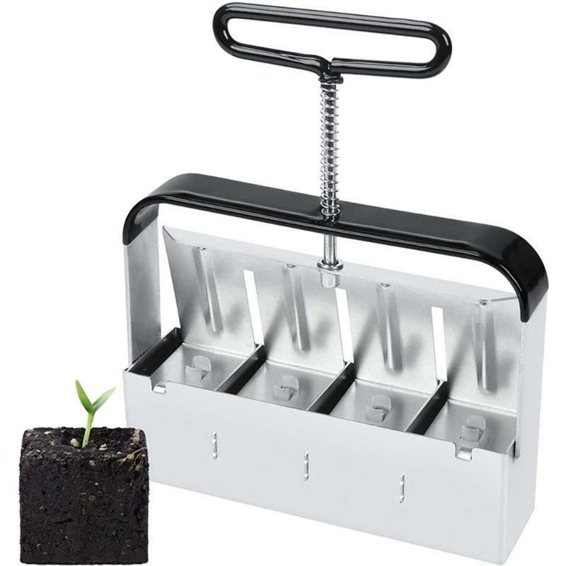 Hand-held Mini 4 Soil Blocker 2" With New Handle Soil Block Maker Garden Tool