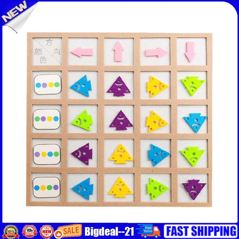 Educational Fish Direction Arrow Match Board Children Color Sensory Puzzle