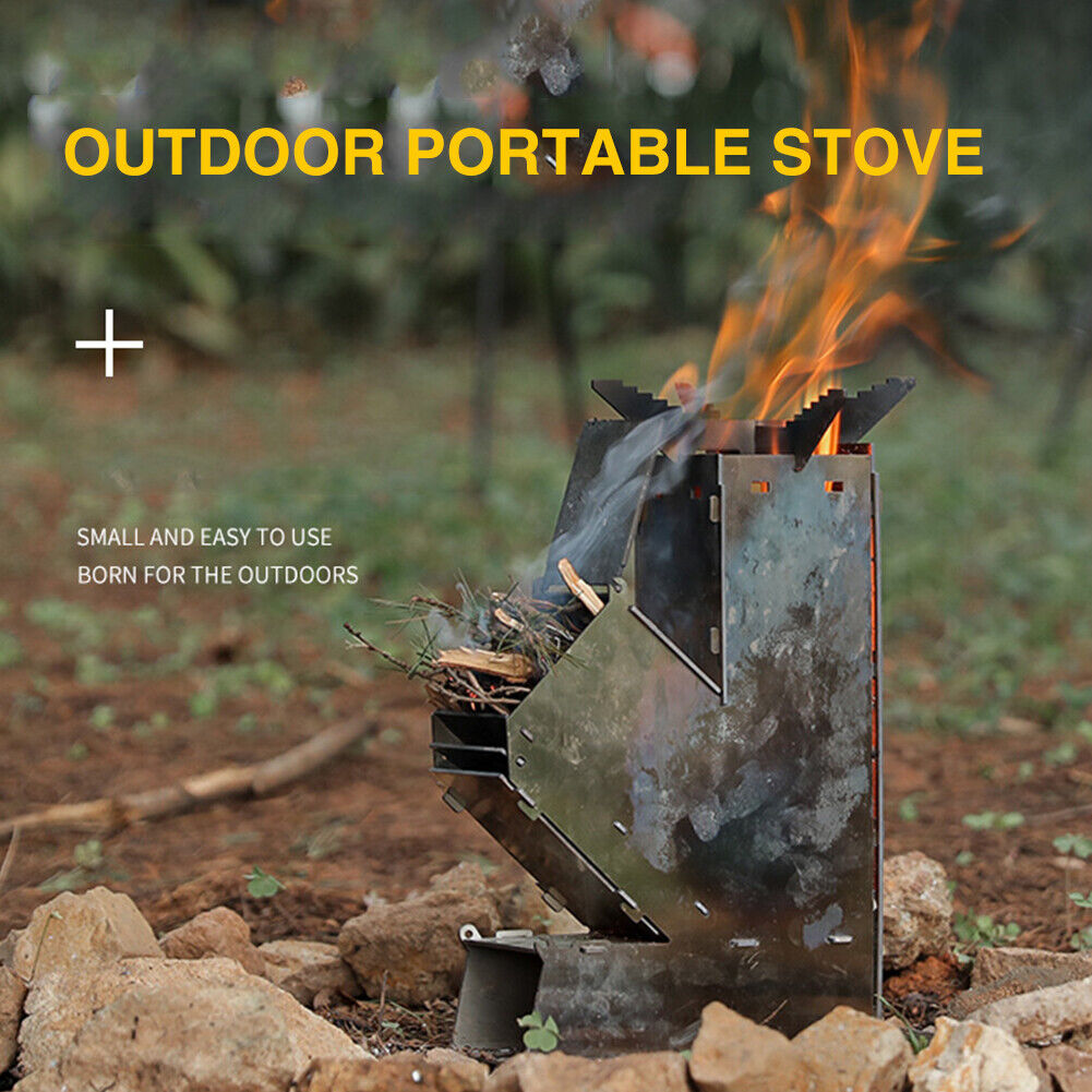 Portable Firewood Stove Stainless Steel Outdoor Survival Camping Furnace