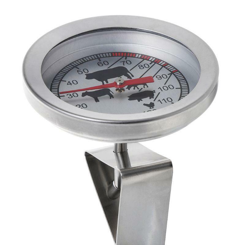 1Pcs Stainless steel BBQ Grill Meat Thermometer Dial Gauge Cooking Food Probe w