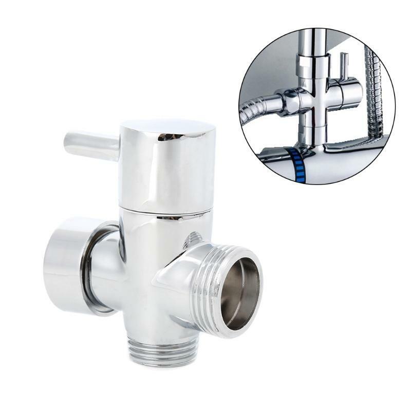 Brass Shower Arm Diverter Valve Bathroom Universal Shower System Chrome 2 Way