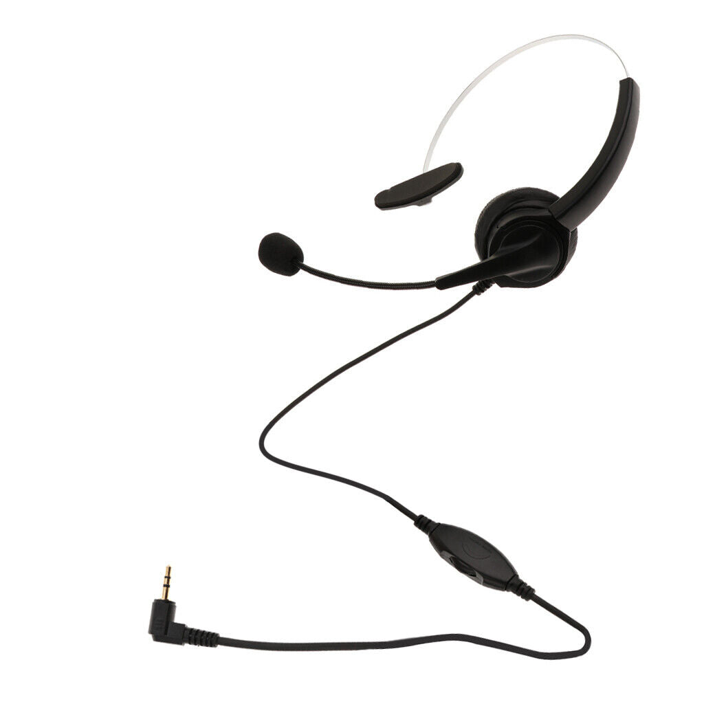 2.5mm Telephone Headsets For   Phones Noise Cancelling