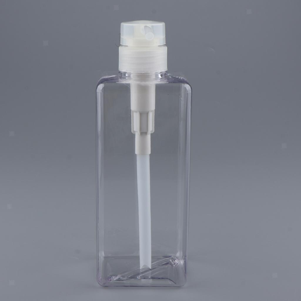 3x Empty Plastic Shampoo Conditioner Pump Bottle Refillable Container Clear