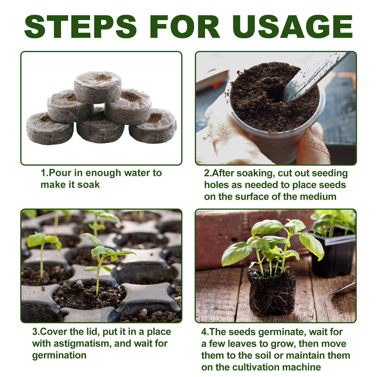 Seedling Germination Soil Blocks - Mixed Coconut Bran Peat Lignin Pellets