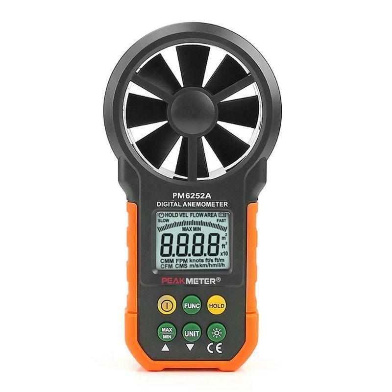 HYELEC MS6252A Digital Air Speed Anemometer / Air Volume / Air Flow Test Meter