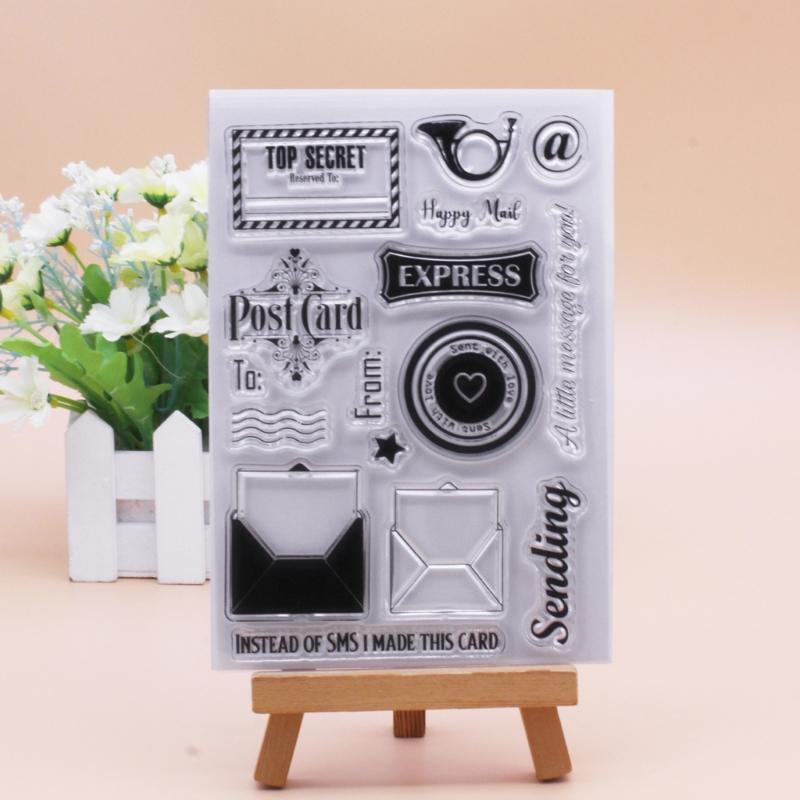 Post Card Silicone Clear Seal Stamp DIY Scrapbooking Embossing Photo Album Decor