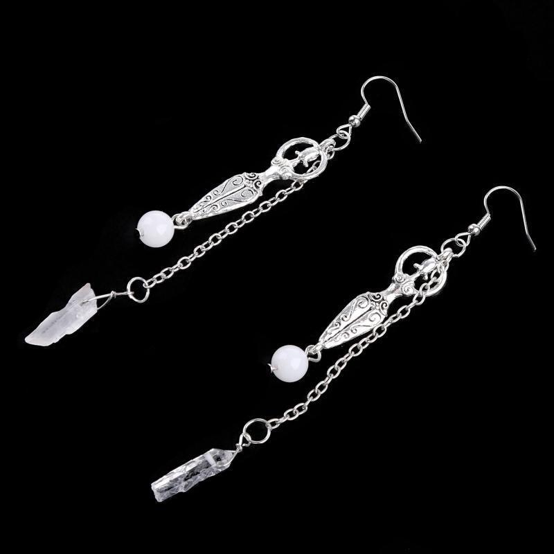 Creative Moonstone Drop Dangle Earrings Ear Stud Jewellery Reiki Energy Healing