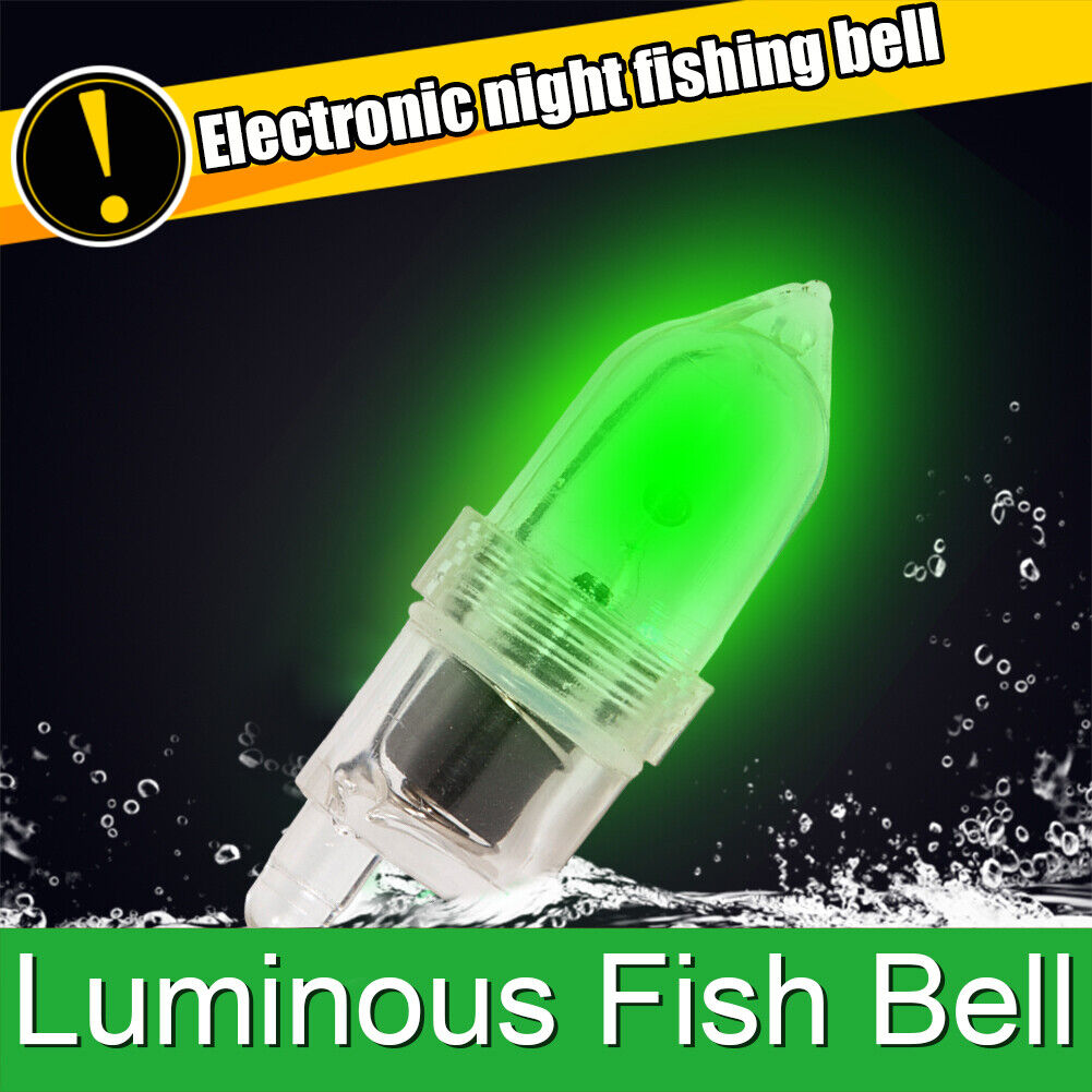 5pcs Fishing Bite Alarm Night LED Fishing Rod Clamp Tip Clip with Bell Ring