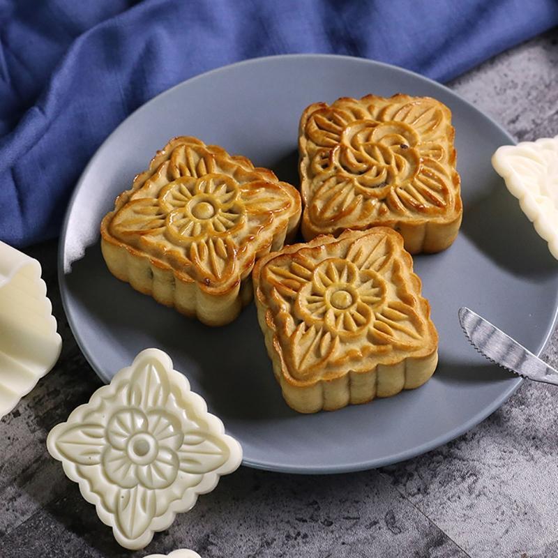 75g Mooncake Moulds DIY Hand Pressure Mooncake Decoration Tools Moon Cake Stamps