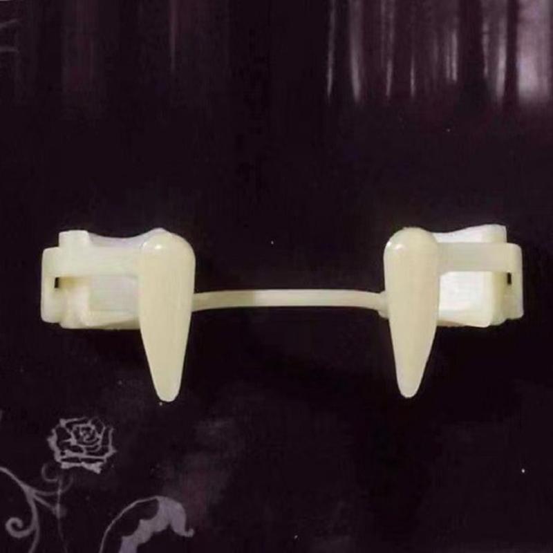 Halloween White Teeth Fangs Teeth Luminous Vampire Fang Retractable Funny Dress