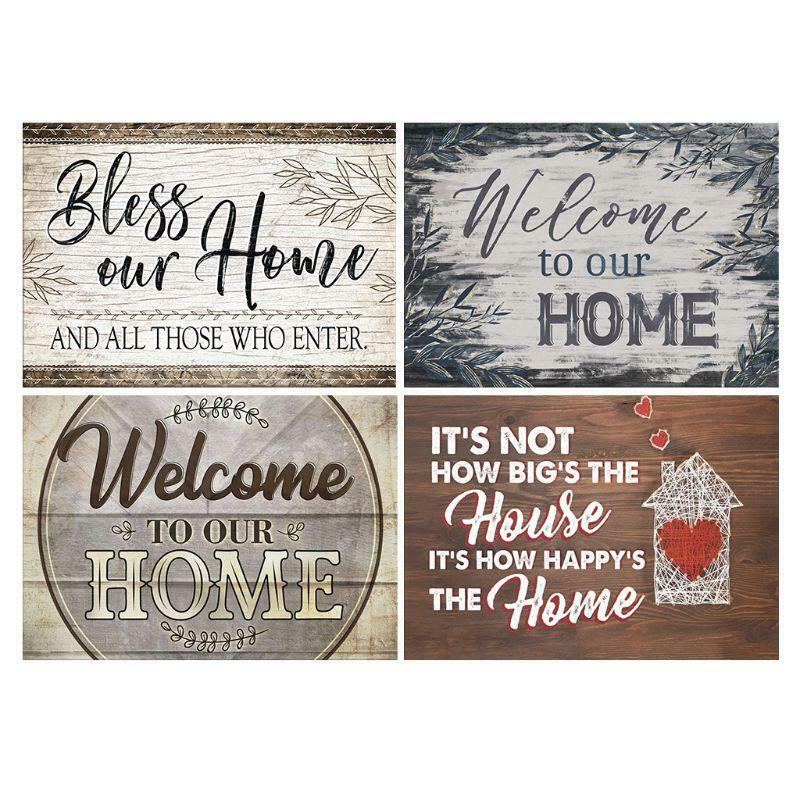 4 Pack Bless Our Home 5D DIY Diamond Painting Full Drill Rhinestone Embroidery