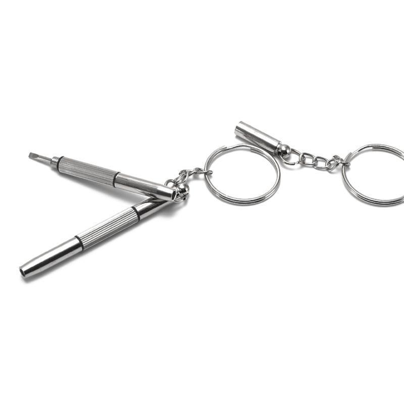 Keychain Eyeglass Screwdriver Screwdriver Key 5 Pcs/Set 3 in 1 Aluminum Steel