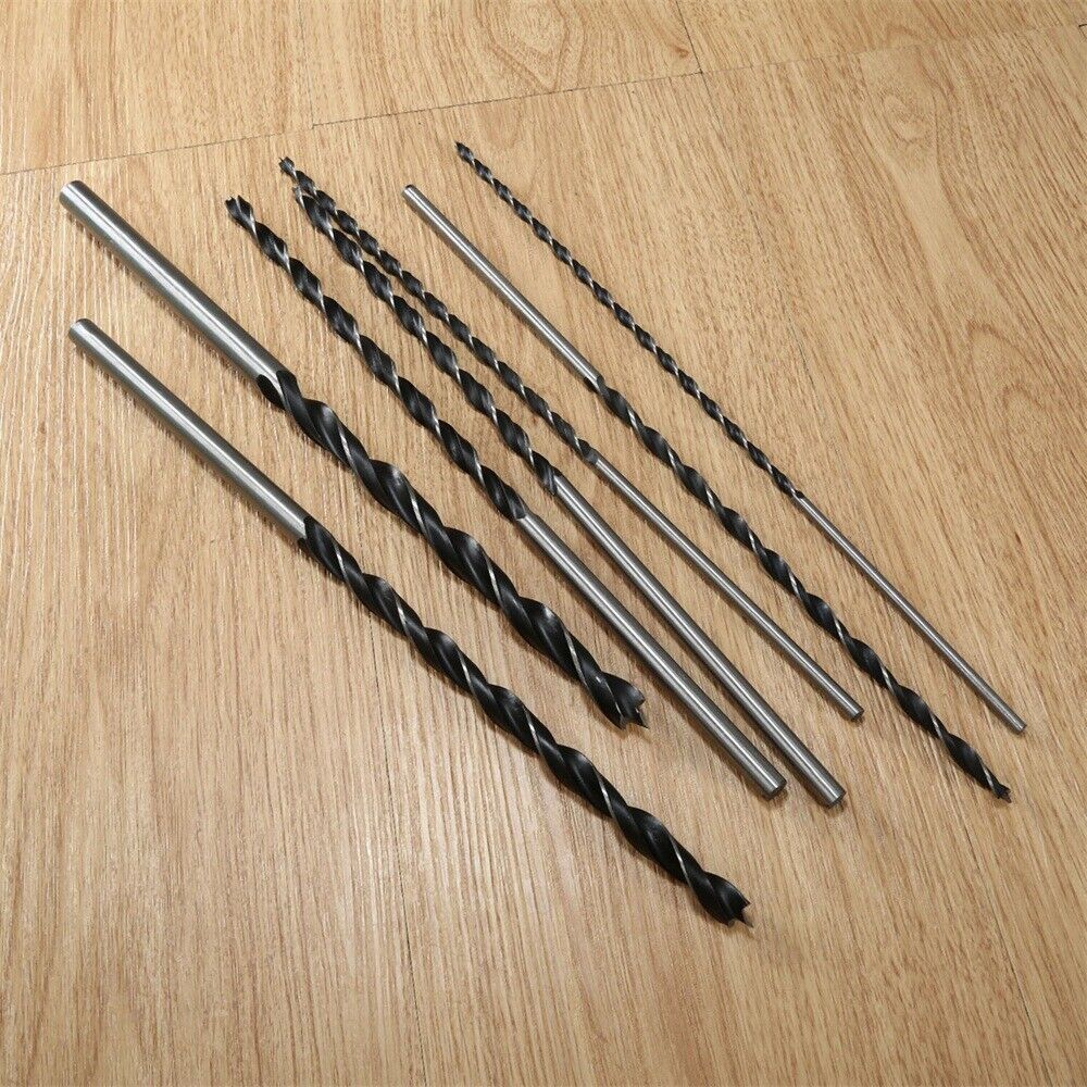 7Pcs 4mm-12mm Wood Working Twist Drill Bits Boring Extra Long Drill Rotary Tool