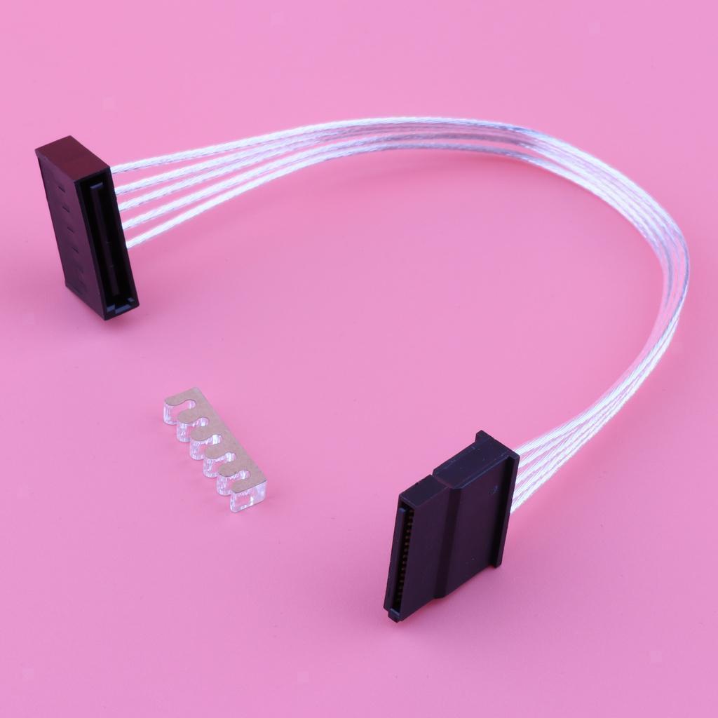 PC SATA HDD Power Supply Extension Cable Male to Female, 7.87" / 20cm White
