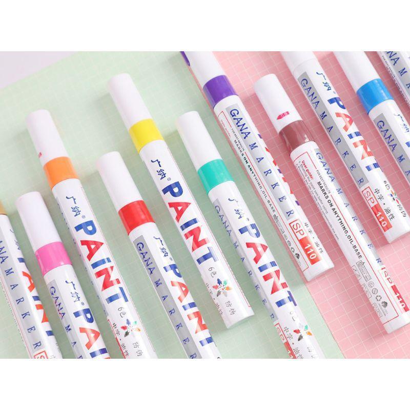 12PC Oil-Based Paint Markers Pen Quick Dry Bright Color for Photo Album Graffiti