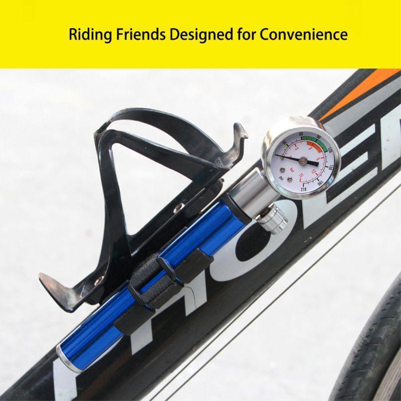 Bicycle Hand Pump High Pressure Gauge Schrader Presta Valve MTB Road Bike Acces