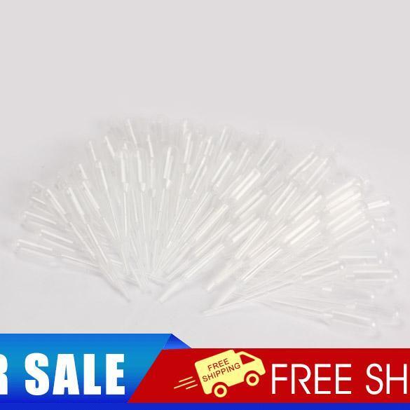 100PCS 0.2ml Graduated Pipettes Dropper Polyethylene for Experiment Medical