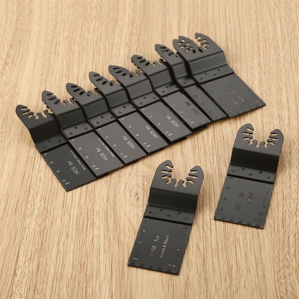 10pcs HCS Precision E-Cut Bi-metal Oscillating Multi Tool Cutter Kit Saw Blades