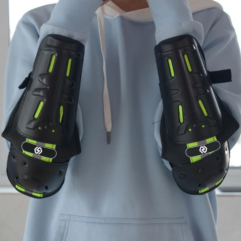 4PCS Motorcycle Knee Pads Elbow Leggings Motocross Cycling Night Reflective Safe