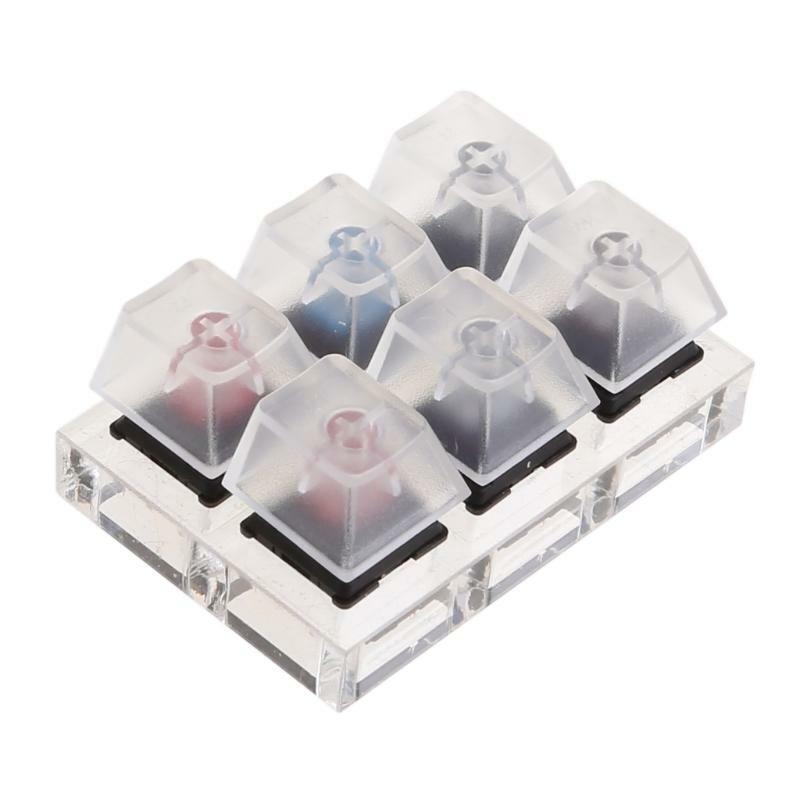 Mechanical Keyboard Clear Keycaps 6 Key Caps Swit6X Tester Kit  For Cherry MX