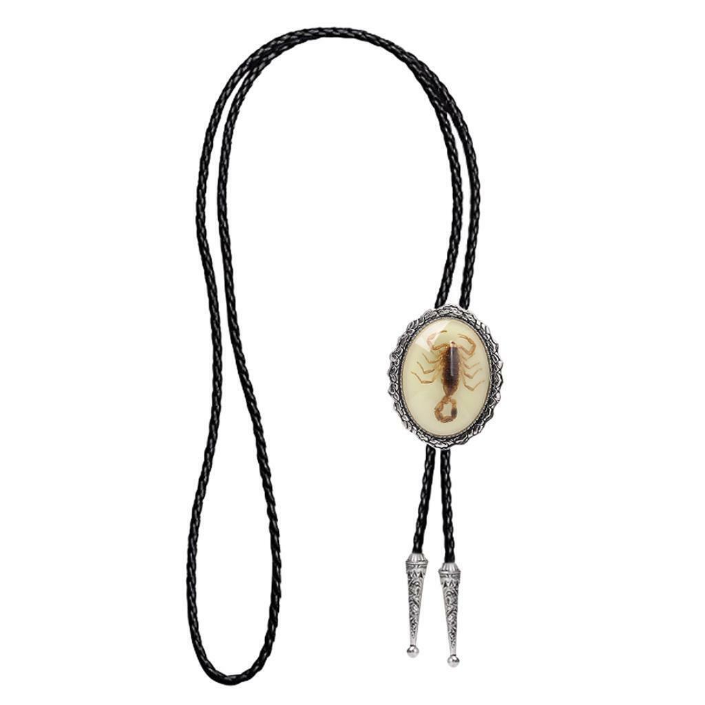 Night  Scorpion Leather  Tie Western Cowgirls Necklace