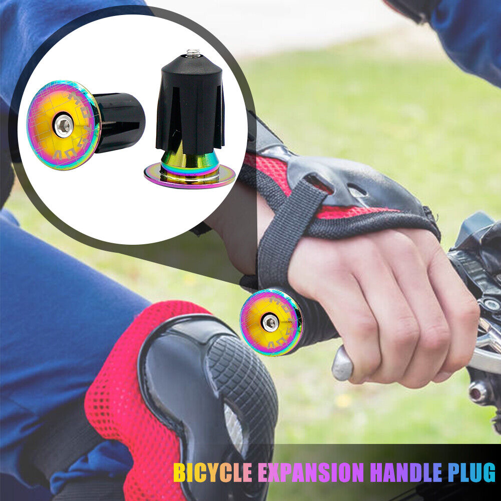 1 Pairs Bike Handlebar End Plugs MTB Cycling Aluminum Handle Bar Grips Cap