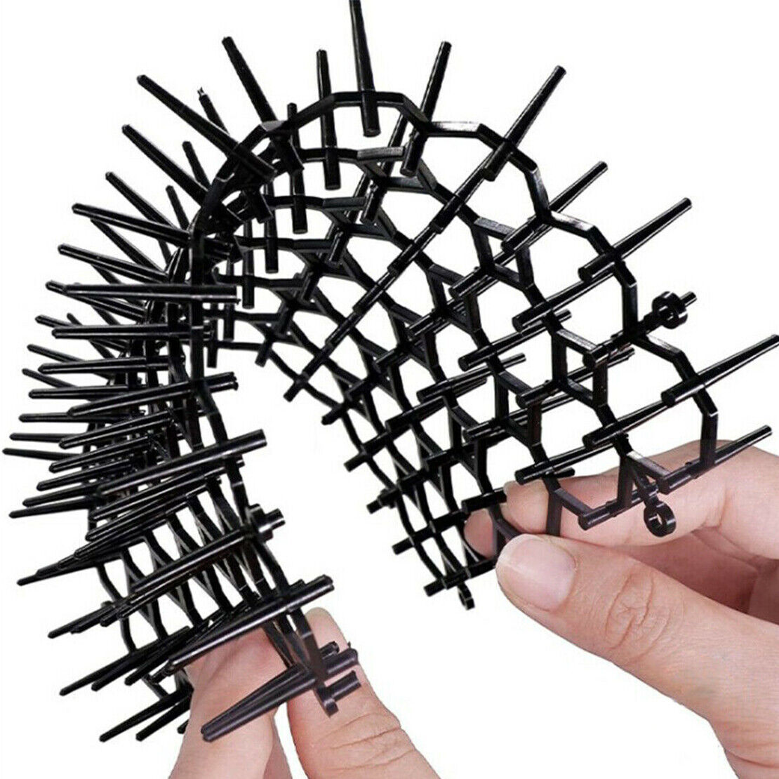 12pcs Pet Dog Cat Scat Mat Animal Deterrent Repellent Scarer Spike Tool Black