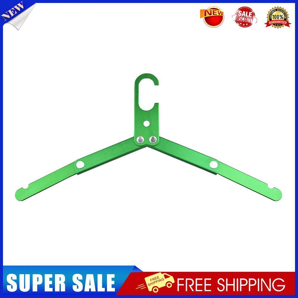 Aluminum Alloy Folding Coat Hanger Portable Clothes Drying Rack (Green)