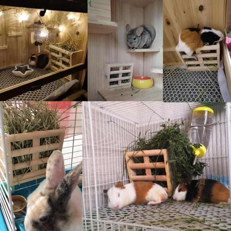 Guinea Pigs Grass Holder Small Animal Pet Chinchilla Grazer Chew Proof Shelf