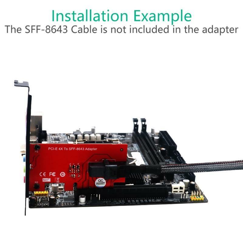SFF 8643 to PCIe 4X Adapter Module 2.5 Inch U.2 PCIe-NVMe 36-Pin SSD Converter