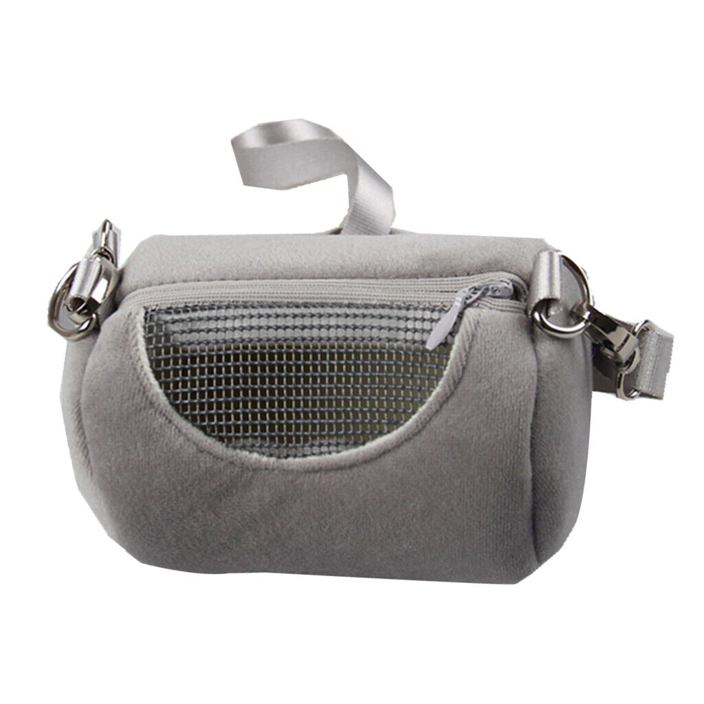 Breathable  Animal Carrier Hamster Travel Bag Handbag  - Gray