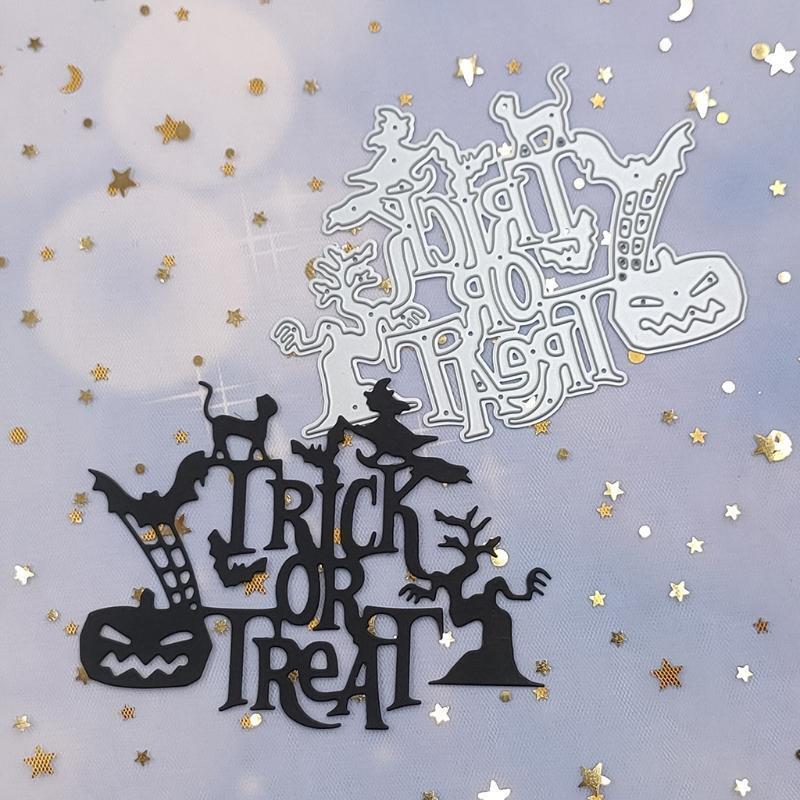 Witch Black Cat DIY Printing Carbon Steel Embossing Mold for Paper Card Making