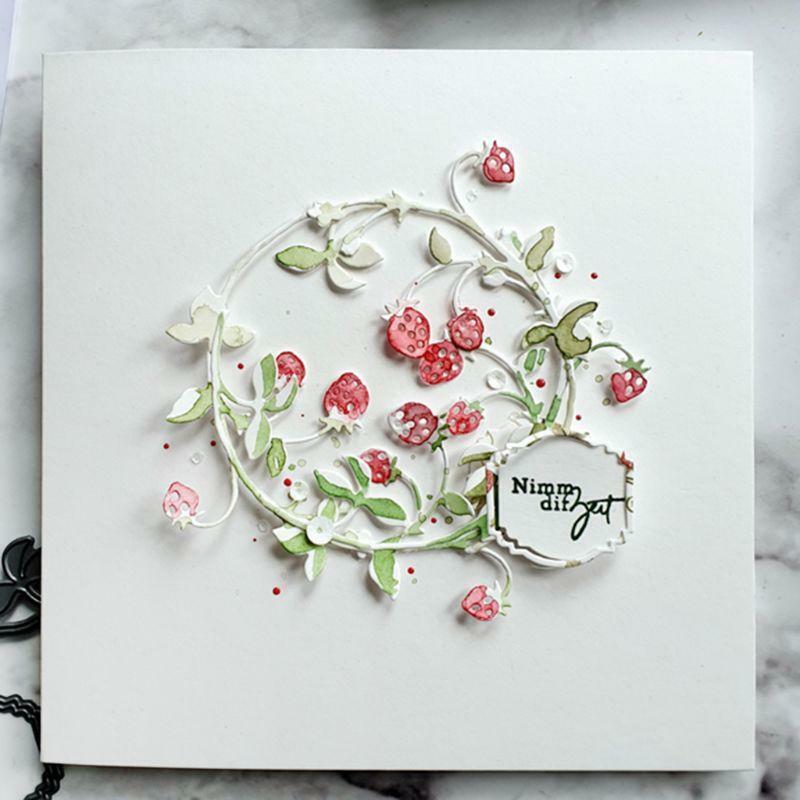 Strawberries Metal Cutting Dies Stencil Scrapbooking DIY Album Stamp Paper Card