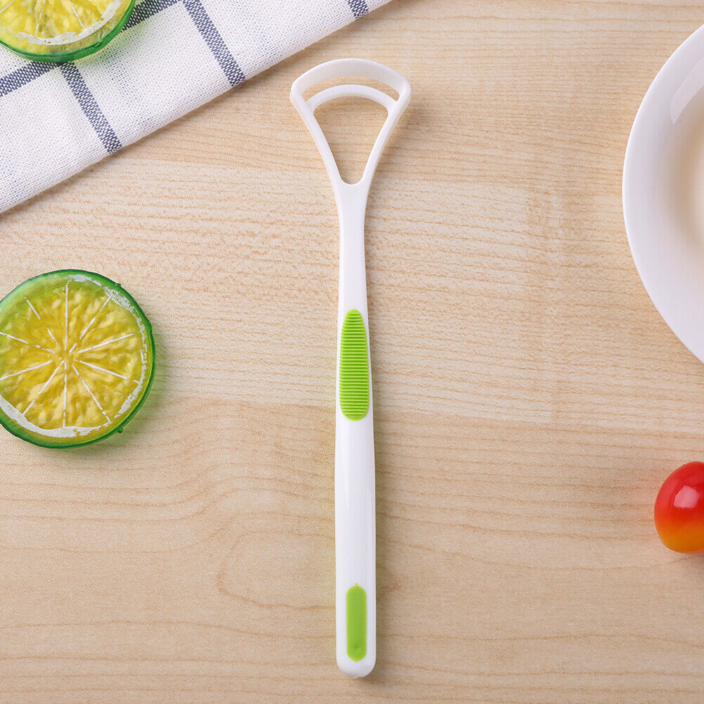Tongue Brush Tongue Scraper Cleaner Oral Care Tongue Cleaning Tool Green